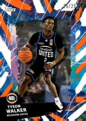 TYSON WALKER 2025-26 Topps NBL /25 Orange #49 Basketball  ID:174051