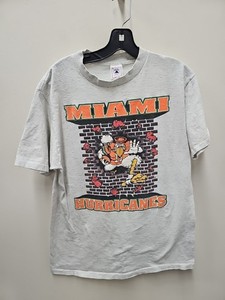 T-shirt Vintage Miami Hurricanes 1989 – Salem NFL, Taille XL, Gris, Stock Neuf
