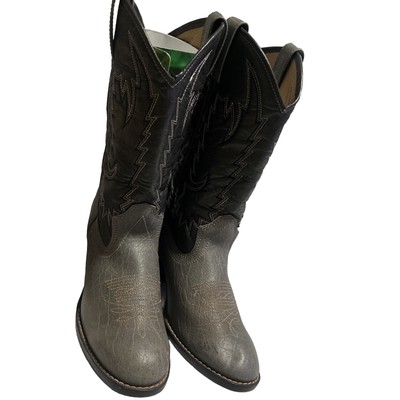 Ramrods Pull On Western Boots 2 Toned Gray Color
