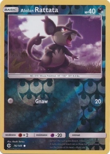 Alolan Rattata (Sun & Moon 76/149) - Common (Reverse Foil)