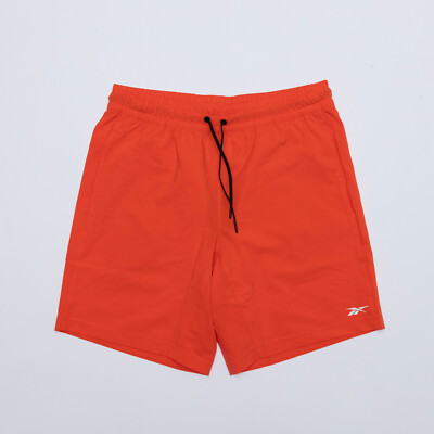 Reebok Men Moisture-Wicking 9'' Woven Drawstring Shorts Dynam Red Size S