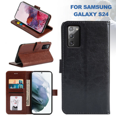 Card Wallet PU Leder Tasche Hülle Multifunktional für Samsung Galaxy S24 Ultra