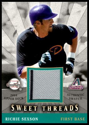 2004 UD Sweet Spot Sweet Threads GU Jersey Arizona Diamondbacks Richie Sexson