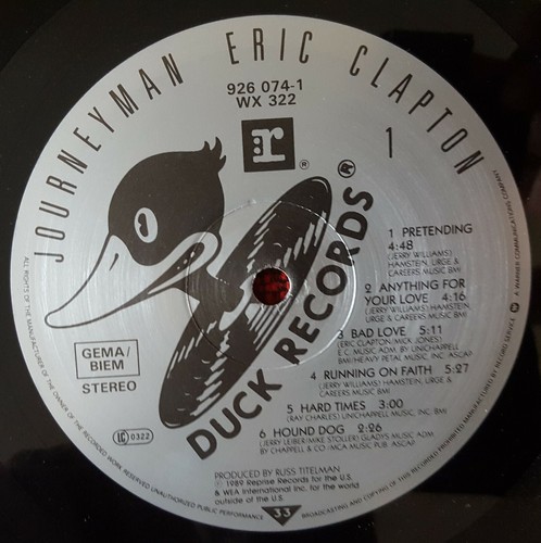 ERIC CLAPTON ** Journeyman ** ORIGINAL 1989 Germany LP w/ INSERT *MISPRINTED**** - Picture 3 of 6