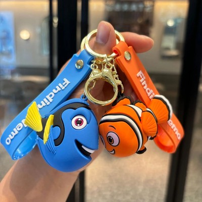 Finding Nemo Personality Keychain Cartoon Ugly Fish Nemo Dory Keyring Pendant B