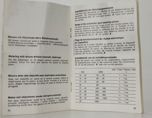 Praktica LTL3 Mode d'emploi Notice Manuel ( Réf#V-611) - Foto 2 di 4