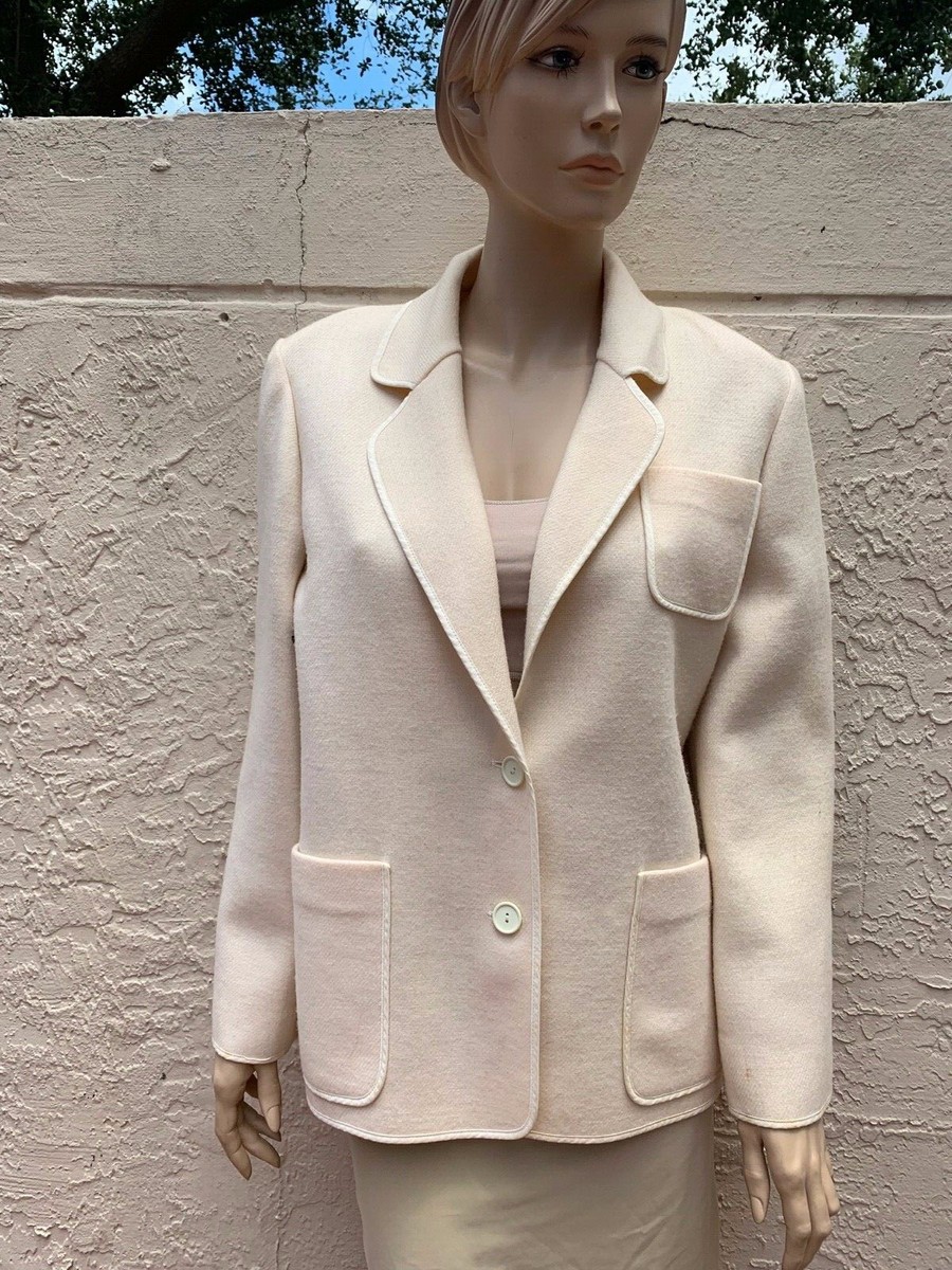WEINBERG PARIS GORGEOUS CREAM COLOR SINGLE BREASTED JACKET