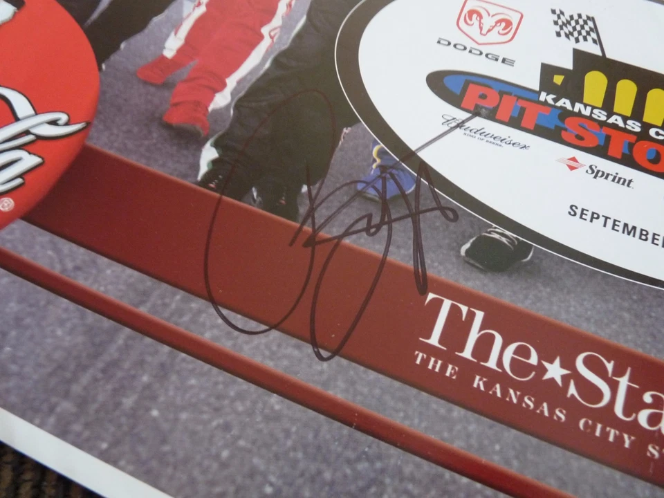 Kenny Wallace Bobby LaBonte Signed Auto Nascar 12"x19.5" Poster Photo Guaranteed - Image 3 of 3