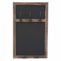 Wandgarderobe MCW-C51, Garderobe Wandtafel, 5 Haken 55X34Cm, Braun, Shabby