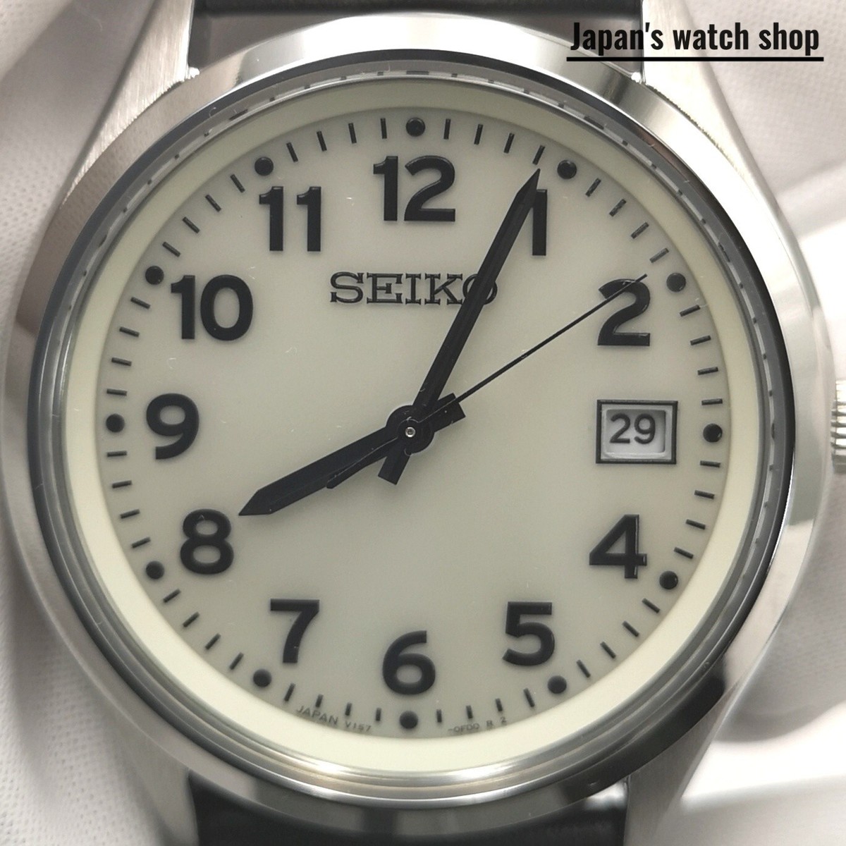セイコーセレクション　SBPX157 サファイヤガラス SEIKO Selection SBPX157 White Lumibrite Solar Sapphire Men's Watch