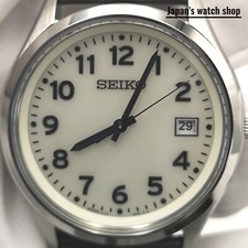 SEIKO Selection SBPX157 White Lumibrite Solar Sapphire Men's Watch New in Box