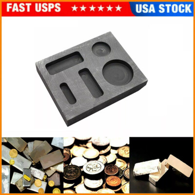 1pcs Torch Melting Tools Kit Gold / Silver Graphite Ingot Crucible Tong Mold Set