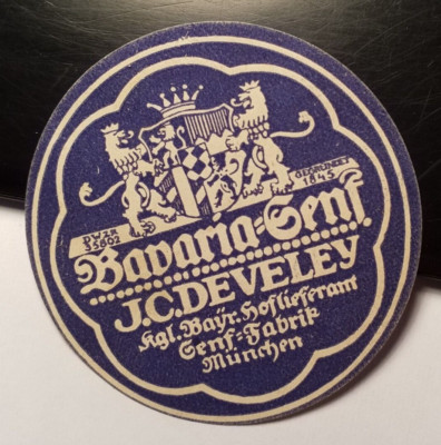 J. C. Develey - Bavaria Mustard - Mustard Factory Munich / Advertising Stamp or Label
