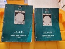 2 Pc 1998 Ford Ranger Pickup Truck Workshop 1,2 Service Factory Repair Manual OE