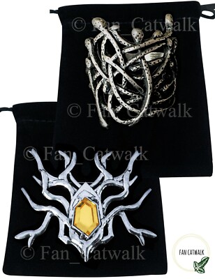 LOTR Thranduil Mirkwood Ring + Spinne BROSCHE SET Waldland Herr der Ringe Elf