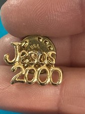 Jesus 2000 gold tone Lapel Pin EUC K548