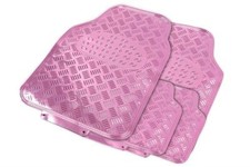 STREETWIZE 4 PIECE HEAVY DUTY UNIVERSAL METALLIC LOOK FLOOR MAT SET VAN CAR MATS