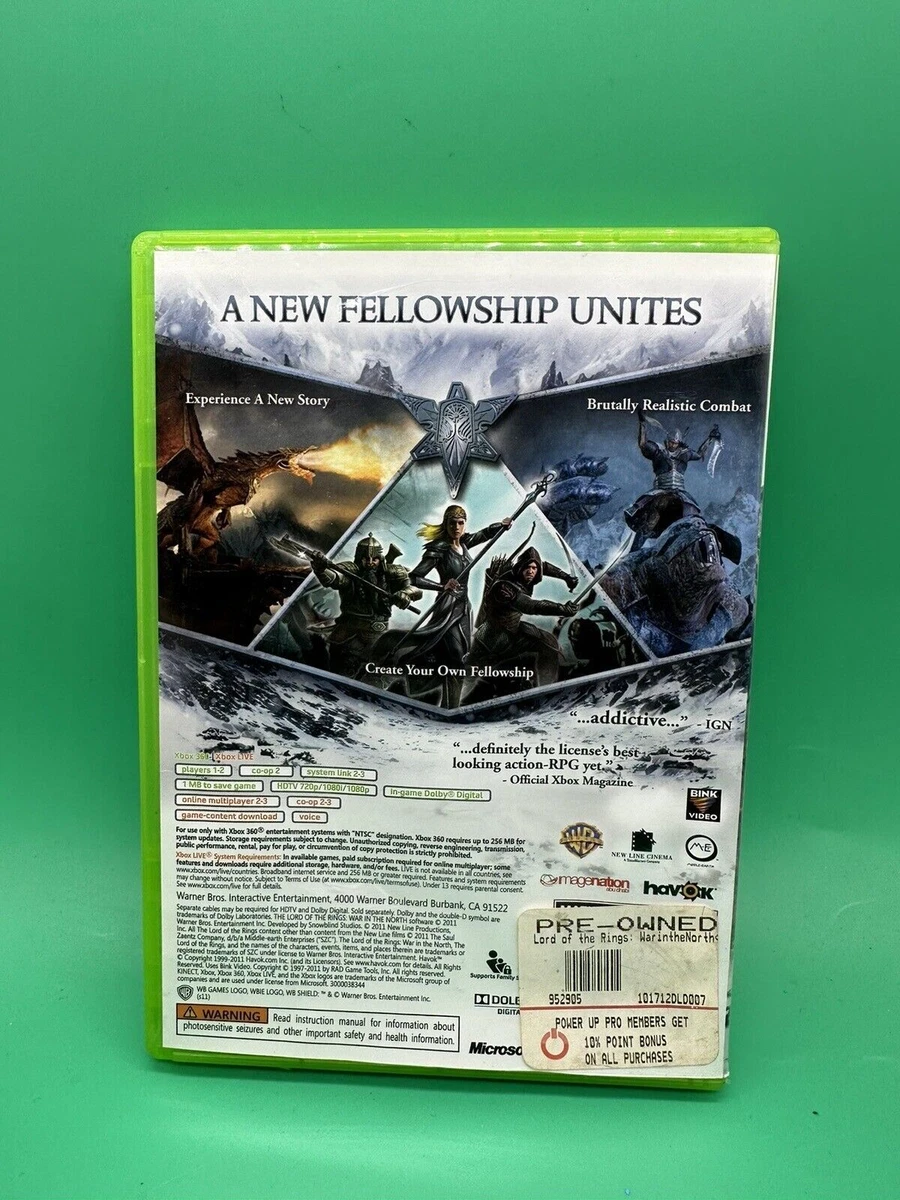 Lord Of The Rings War In The North Xbox 360 Complete CIB Tested.