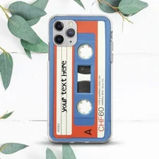 Custom Text Retro Cassette Tape Case For iPhone 8 X SE 11 12 13 14 15 Pro Max XR