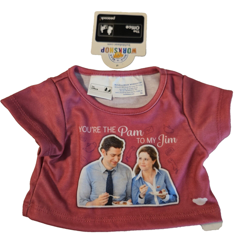 Build A Bear The Office TV Show Clothes Pink Shirt Pam and Jim BAB NEW w Tag - Picture 5 of 5