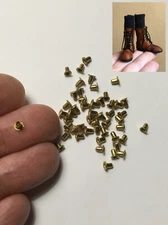 M00890-B MOREZMORE 50 Small Tiny 2 mm Brass Eyelets Grommets Doll Mini