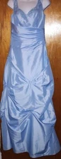MARY'S MODERN MAIDS BLUE W/PURSE & WRAP SIZE  8 EVENING GOWN  NEW RETAIL $149   