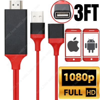 MHL USB to HDM Cable Phone to TV HDTV AV Adapter Universal Android Type C iPhone