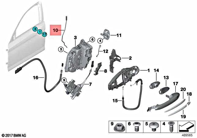 Genuine OEM Door Lock Operating Rod for BMW 51217339466 for sale 