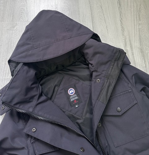 Women's CANADA GOOSE Gabriola Parka Down Puffer Jacket Coat Hooded Navy Size M - Picture 15 of 24