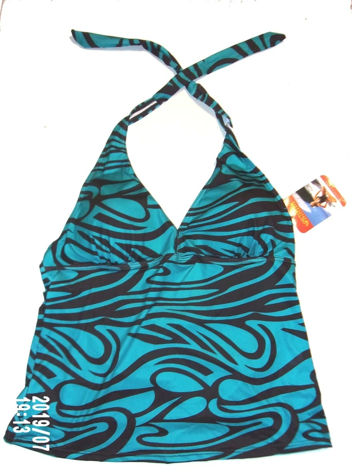 Traje de baño Tankini Octopus azul y marrón talla USA 16/18 EU 48 NUEVO CON ETIQUETAS  Foto 2 de 3