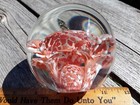 Vintage 1976 O.S.J.A.G. Glass Paperweight - Pink White Floral Design — photo 3