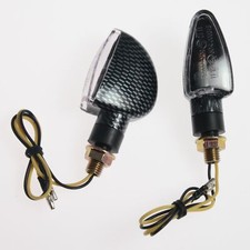 Coppia Indicatori Direzione Frecce Moto Universali Sport Scooter Naked  Carbonio