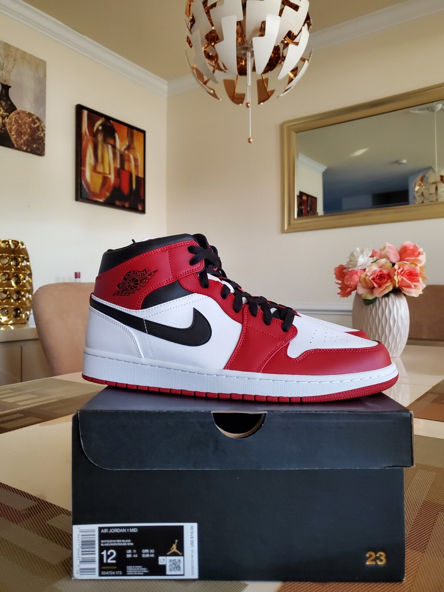 Nike Air Jordan 1 Mid Chicago Lost Toe High Low and Found 554724
