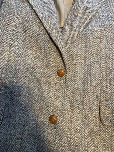 HARRIS TWEED For Kuppenheimer Brown Tweed 2 Button Wool Blazer Vintage XL - Picture 2 of 9