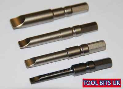 FELO 50 MM VERSCHIEDENE SCHLITZ-SCHRAUBENDREHER-BITS - HOCHWERTIG - 4ER-PACK