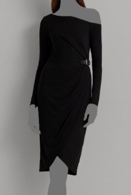 ralph lauren black off the shoulder dress Women's Off-The-Shoulder Dress