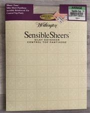 Worthington Sensible Sheer Pantyhose Silky Control Top Size Average Vanilla Nut