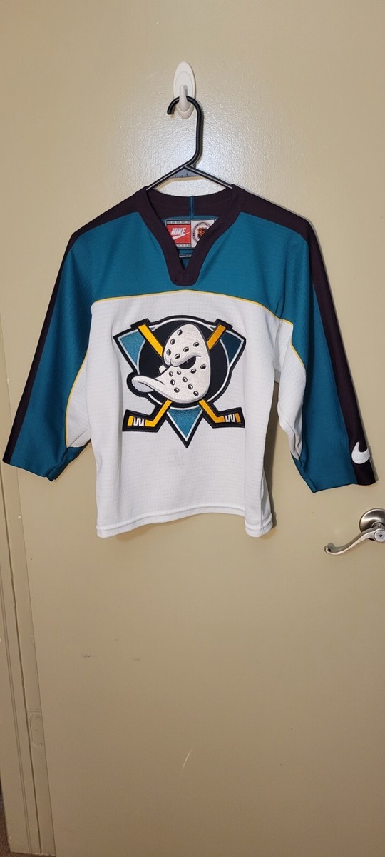 NIKE - 90sNIKEナイキNHLアイスホッケーアナハイムマイティーダックスユニフォーム Vintage 90s Mighty Ducks Anaheim Nike Team Hockey Jersey