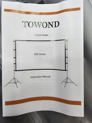 Portable Projector Screen 100'' with Stands, Travel Bag, Sandbags(New/Open Box)