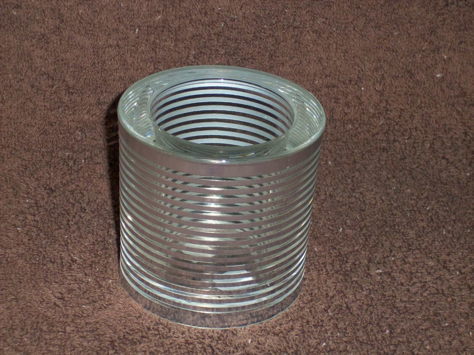 Partylite Silver Bands Tealight/Votive Holder -- NIB