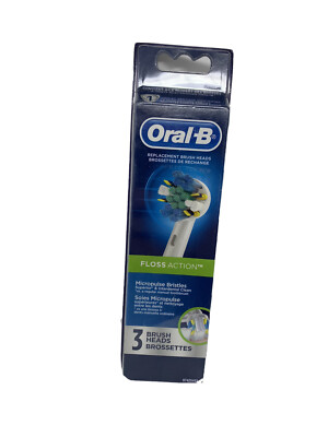 Oral B FLOSS ACTION 3 Pack Brush Heads Replacements