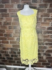 LIPSY VIP LEMON LACE DRESS SIZE 14 VERY GOOD CONDITION