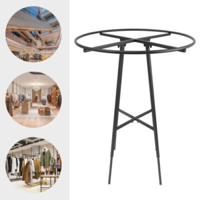 Chrome 36'' Round Clothing Rack Hight 48 - 72'' H Leveler Glides Garment Black New