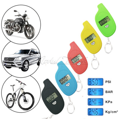 Mini Portable Keychain LCD Digital Car Tyre Tire Wheel Air Pressure Gauge Tester