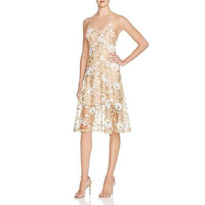 DRESS THE POPULATION Anne Floral Appliqu Slip Dress | Size XS | eBay