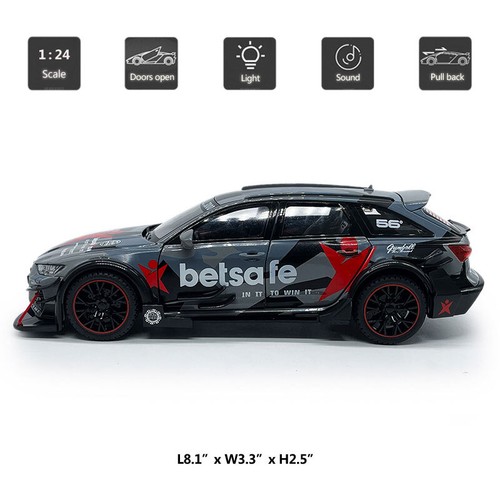 1:24 Audi RS6 Avant DTM Metal Die Cast Modelo de coche Juguete para niños Gris - Imagen 2 de 13