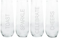 Cathy's Concepts Celebrate Stemless Champagne Flutes, Set Of 4, New, Free Shippi on sale Cathy's Concepts Celebrate Stemless Champagne Flutes, Set Of 4, New, Free Shippi on sale