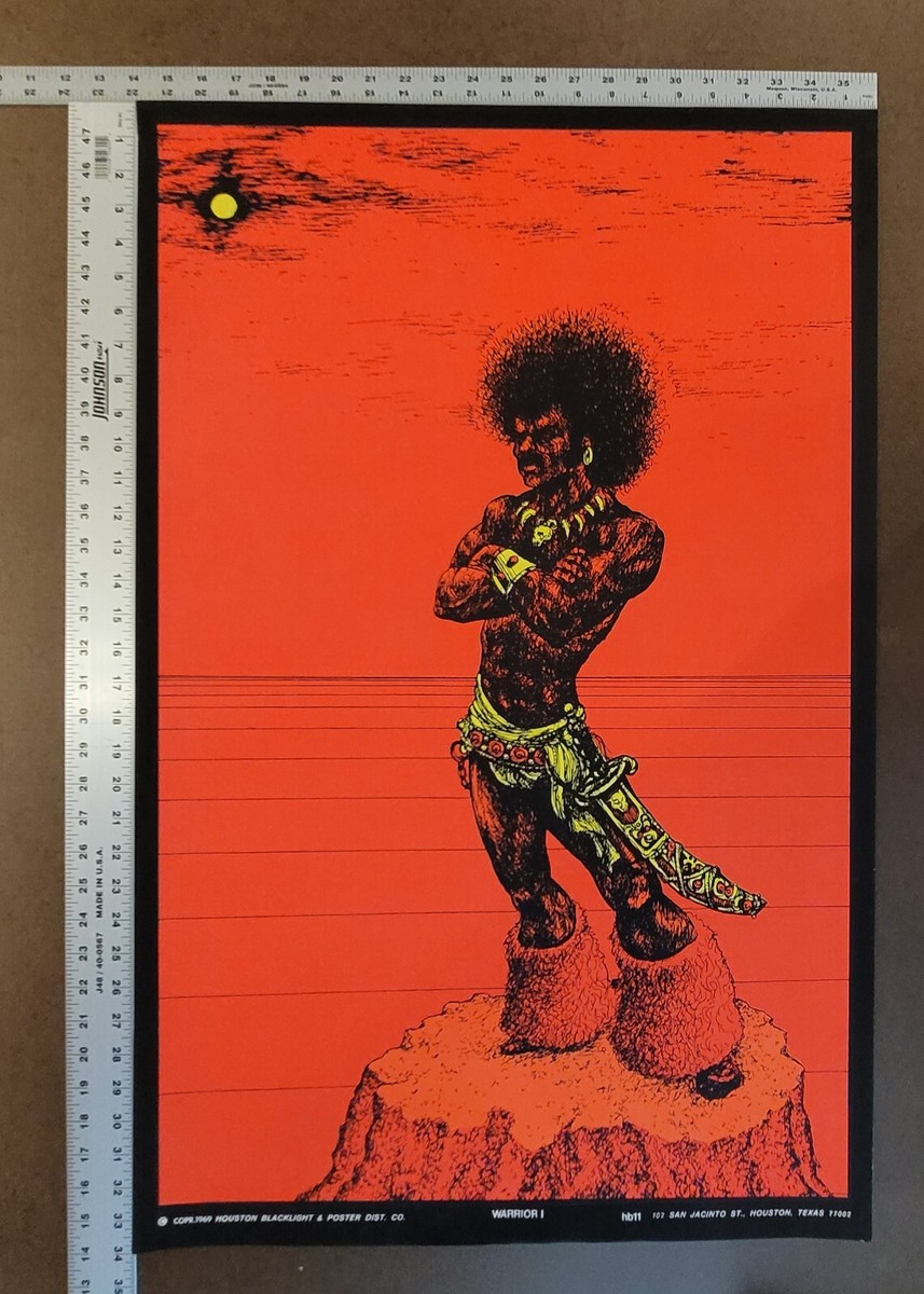  Guerrero ポスター DetRetro313 1969 RARE BLACKLIGHT 