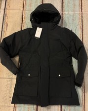 New Jordan Air Loose Fit Women's Down Parka Hooded Jacket Small Black Fb5085-010