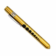(100) Professional Medical Diagnostic Penlights With Pupil Gauge Gold
